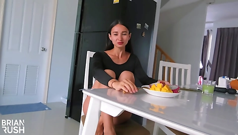 Married girl shows off her young worri