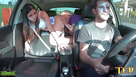 Sexy brunette hair with a huge tits and anal