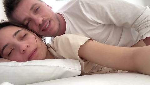 Sexy young blonde gets fucked by a huge cock