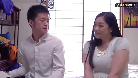 Hot asian model has sex in the office