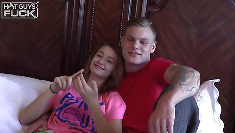 Sexy blonde cutie getting fucked by her boyfriend