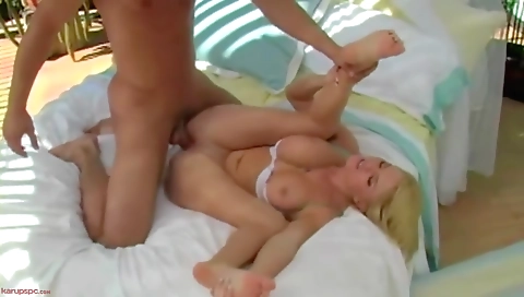 Blonde girl's tight ass gets pounded by her boss